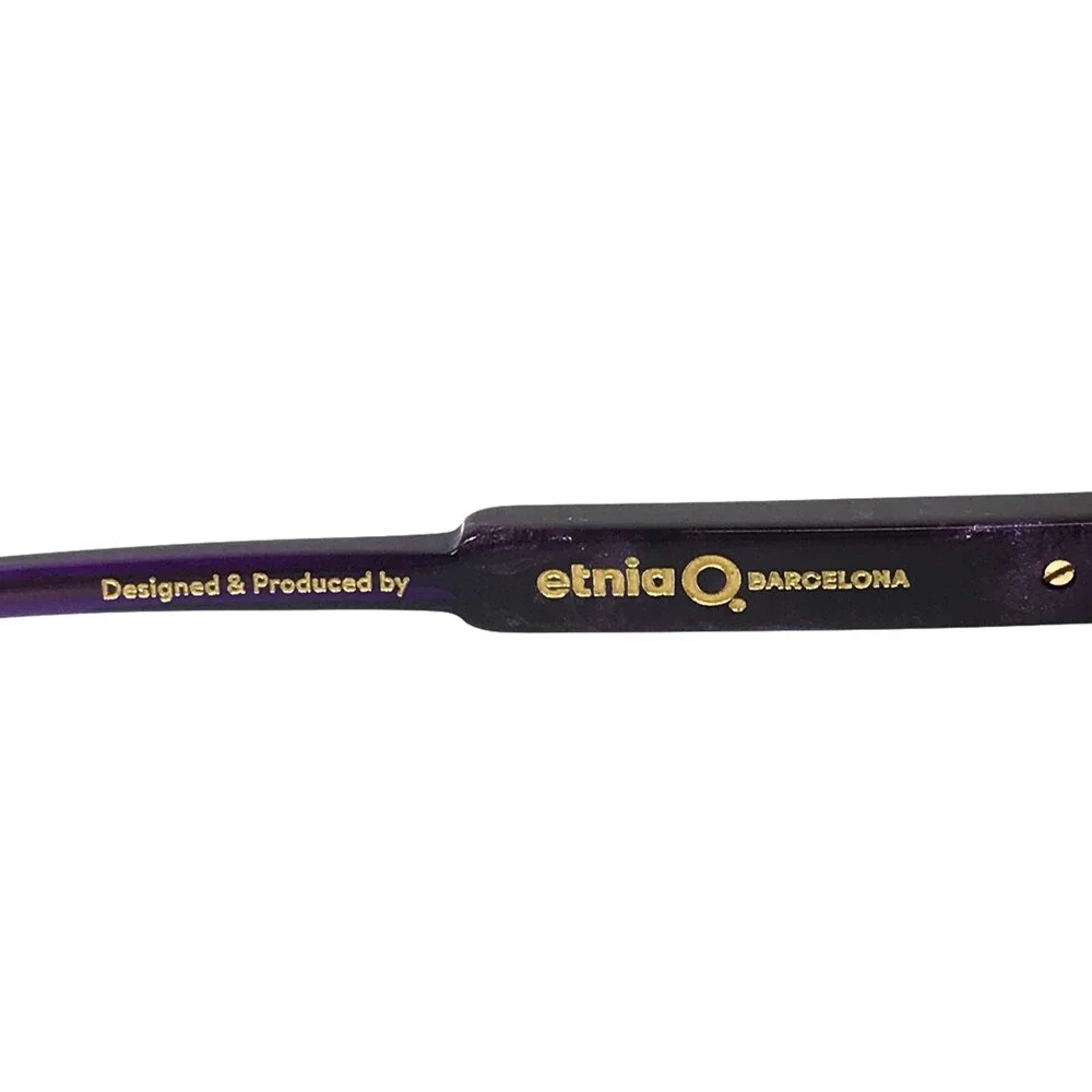 Etnia Barcelona Eyeglasses Frames ASTERIA PU Purple Marble Cat Eye 52-16-138
